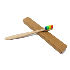 Brosse à dents écolo en bambou aux couleurs gaies