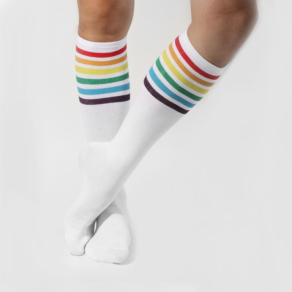 Chaussette Genou rainbow